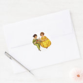 Rond Sticker vintage pour garçon et fille (Enveloppe)