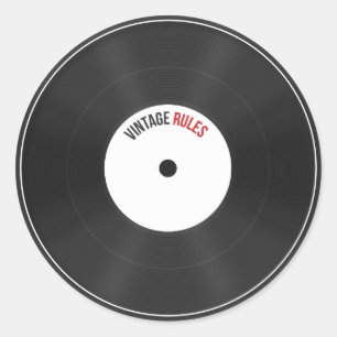 Rond Sticker vintage Rules