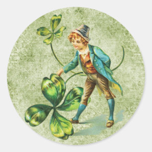 Rond Sticker vintage St Patrick's Day Classic Round
