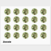 Rond Sticker vintage St Patrick's Day Classic Round (Feuille)