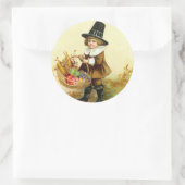 Rond Sticker vintage Thanksgiving (Sac)