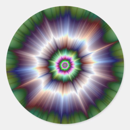 Rond Sticker violet vert et bleu Super Nova (Devant)