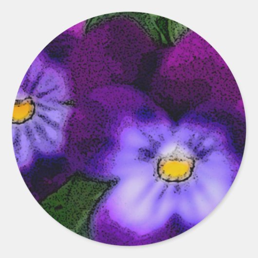 Rond Sticker Violets (Devant)