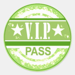 Rond Sticker VIP Pass Party (chaux)