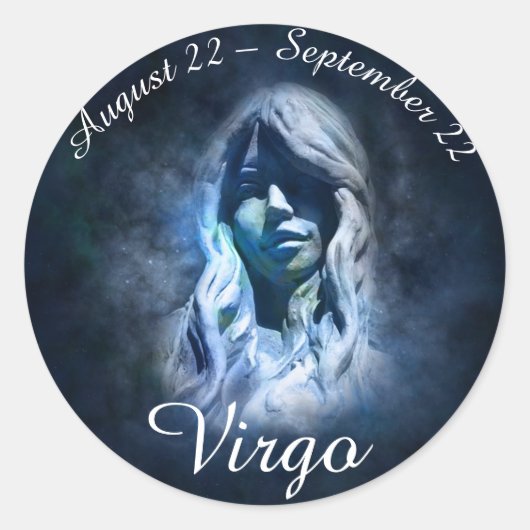 Rond Sticker Virgo SIGNE Zodiaque (Devant)