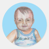 Rond Sticker VISAGE BÉBÉ (Devant)