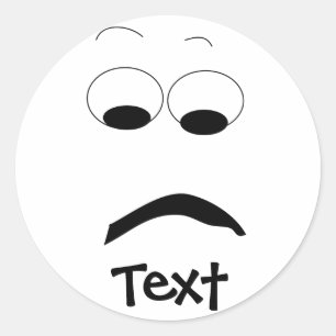 Rond Sticker Visage De Confrontation.
