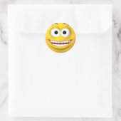 Rond Sticker Visage Excité (Sac)