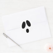 Rond Sticker Visage Fantôme (Enveloppe)