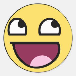 Rond Sticker Visage génial