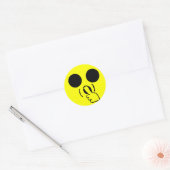 Rond Sticker visage Shhh (Enveloppe)