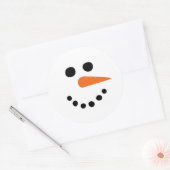 Rond Sticker Visage Snowman (Enveloppe)
