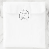 Rond Sticker Visage Stupide (Sac)