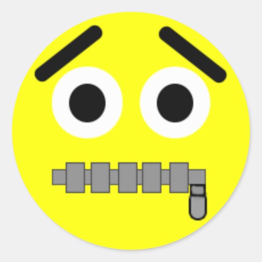 Rond Sticker Visage Zipper (Devant)