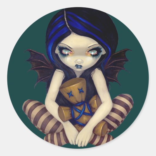 Rond Sticker "Voodoo In Blue" (Devant)