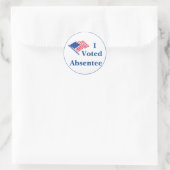 Rond Sticker Voter Absentee (Sac)