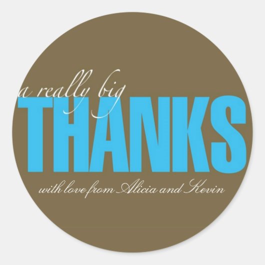 Rond Sticker vraiment gros Merci (Devant)