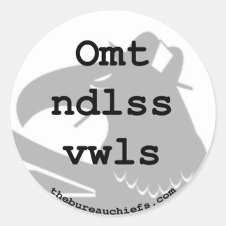 Rond Sticker Vwls Omt Ndlss