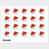Rond Sticker Watermelon personnalisable (LIGHT) (Feuille)