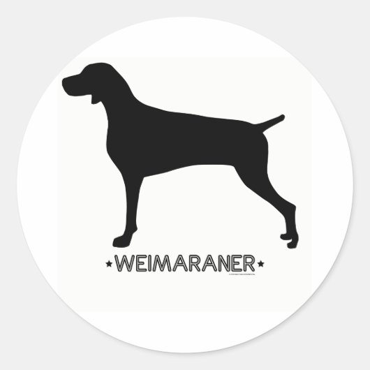Rond Sticker Weimaraner (Devant)