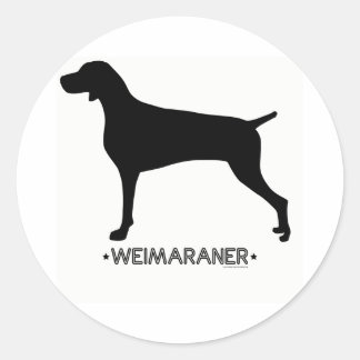 Rond Sticker Weimaraner