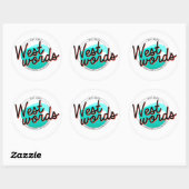 Rond Sticker Westwords (feuille de 6) (Feuille)