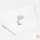 Rond Sticker Whats SUP (Enveloppe)