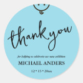 Rond Sticker Whimsical Baby Boy (Devant)