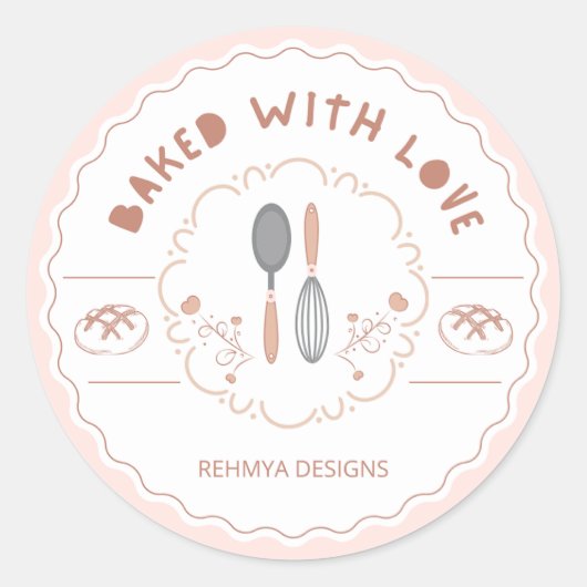 Rond Sticker Whimsical Baking Delft (Devant)