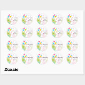 Rond Sticker Whimsical Garden "Save the Date" (Feuille)