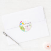 Rond Sticker Whimsical Garden "Save the Date" (Enveloppe)