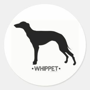 Rond Sticker Whippet