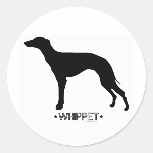 Rond Sticker Whippet (Devant)