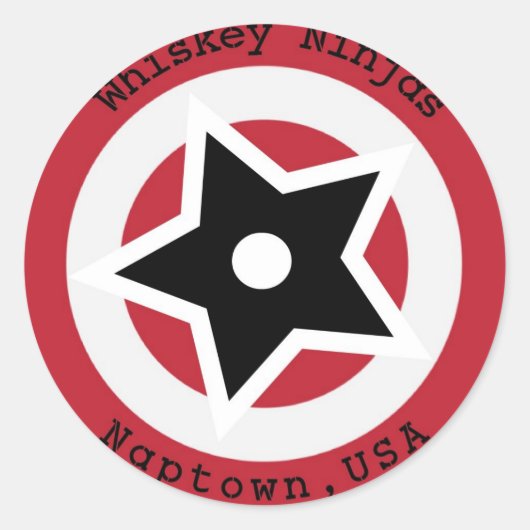 Rond Sticker Whiskey Ninjas (Devant)