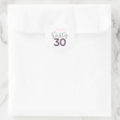 Rond Sticker White Pink Dirty Trente Anniversaire (Sac)