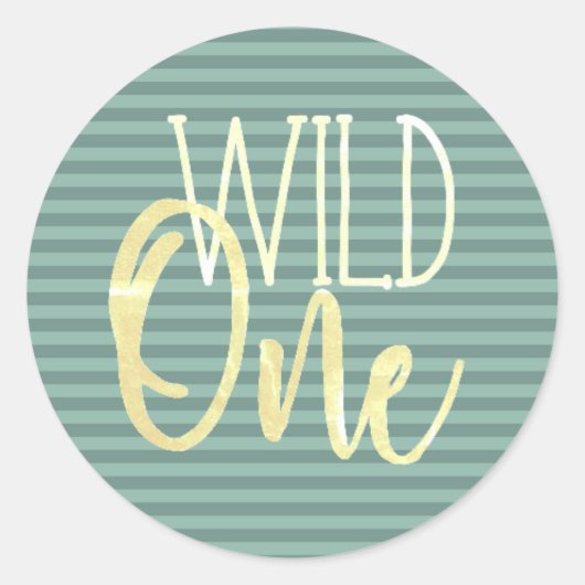 Rond Sticker Wild One Birthday (Devant)