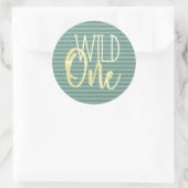 Rond Sticker Wild One Birthday (Sac)