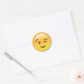 Rond Sticker Winky Emoji (Enveloppe)