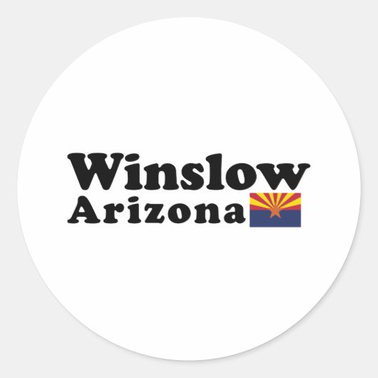 Rond Sticker Winslow, Arizona (Devant)