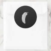 Rond Sticker with feather (Sac)