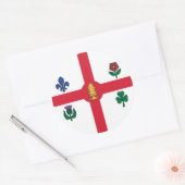 Rond Sticker with Flag of Montreal, Canada (Enveloppe)