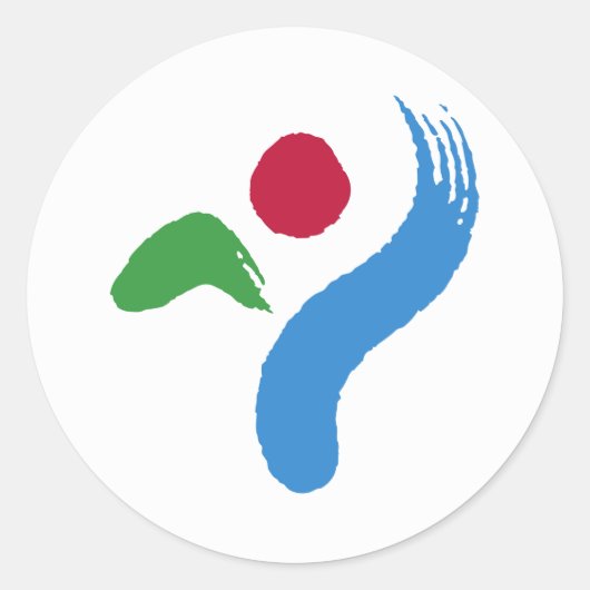 Rond Sticker with Flag of Seoul, South Korea (Devant)