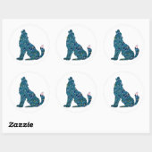 Rond Sticker Wolf (Feuille)