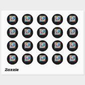Rond Sticker Wolf 3d (Feuille)