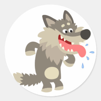 Rond Sticker Wolf Cartographié très célèbre