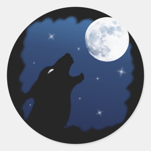 Rond Sticker Wolf sauvage (Devant)