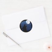 Rond Sticker Wolf sauvage (Enveloppe)