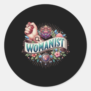 Rond Sticker Womanist