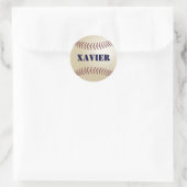 Rond Sticker Xavier Baseball / Sceau (Sac)