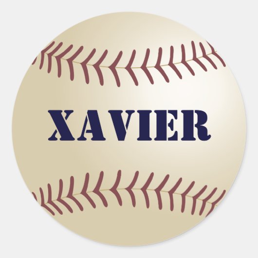 Rond Sticker Xavier Baseball / Sceau (Devant)